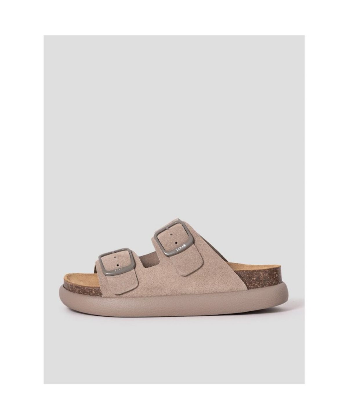 숄(SCHOLL) (WOMEN) 코르크 투스트랩 청키솔 샌들  옐로이시 브라운 (HH54K2C12B)