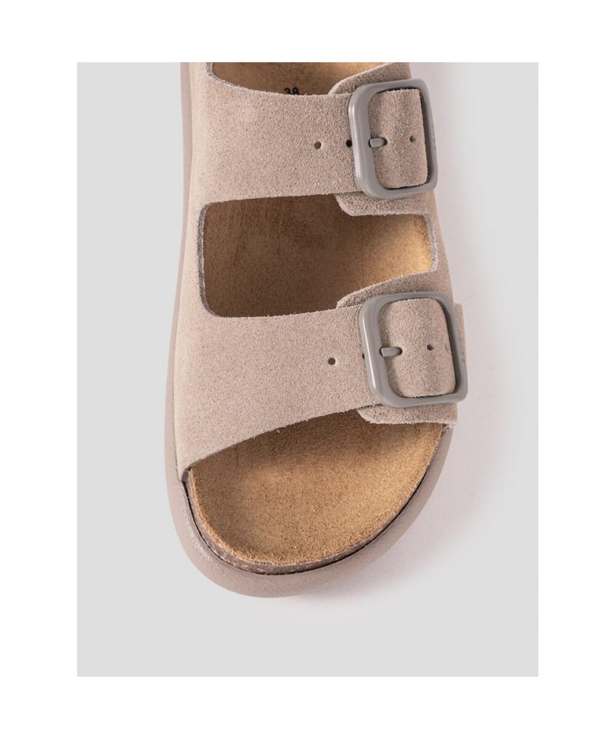 숄(SCHOLL) (WOMEN) 코르크 투스트랩 청키솔 샌들  옐로이시 브라운 (HH54K2C12B)