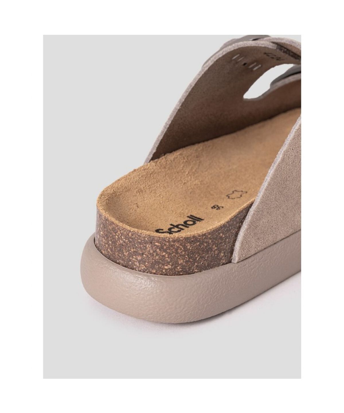 숄(SCHOLL) (WOMEN) 코르크 투스트랩 청키솔 샌들  옐로이시 브라운 (HH54K2C12B)