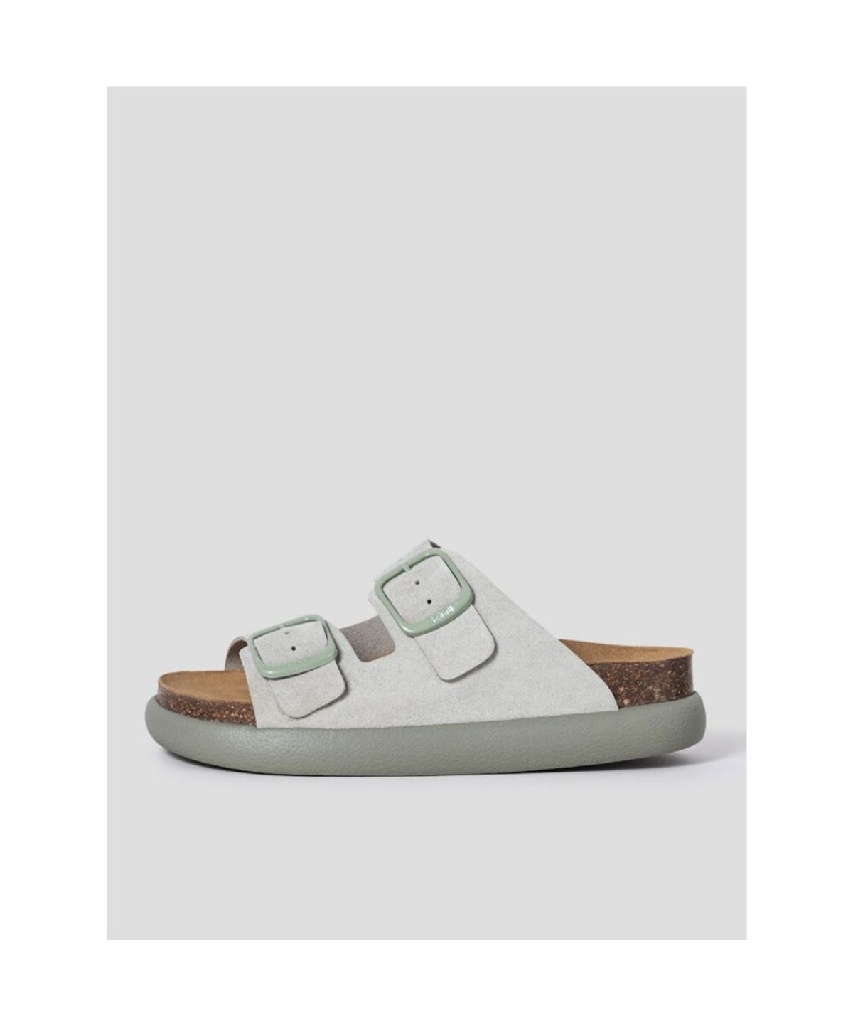 숄(SCHOLL) (WOMEN) 코르크 투스트랩 청키솔 샌들  그린 (HH54K2C12M)