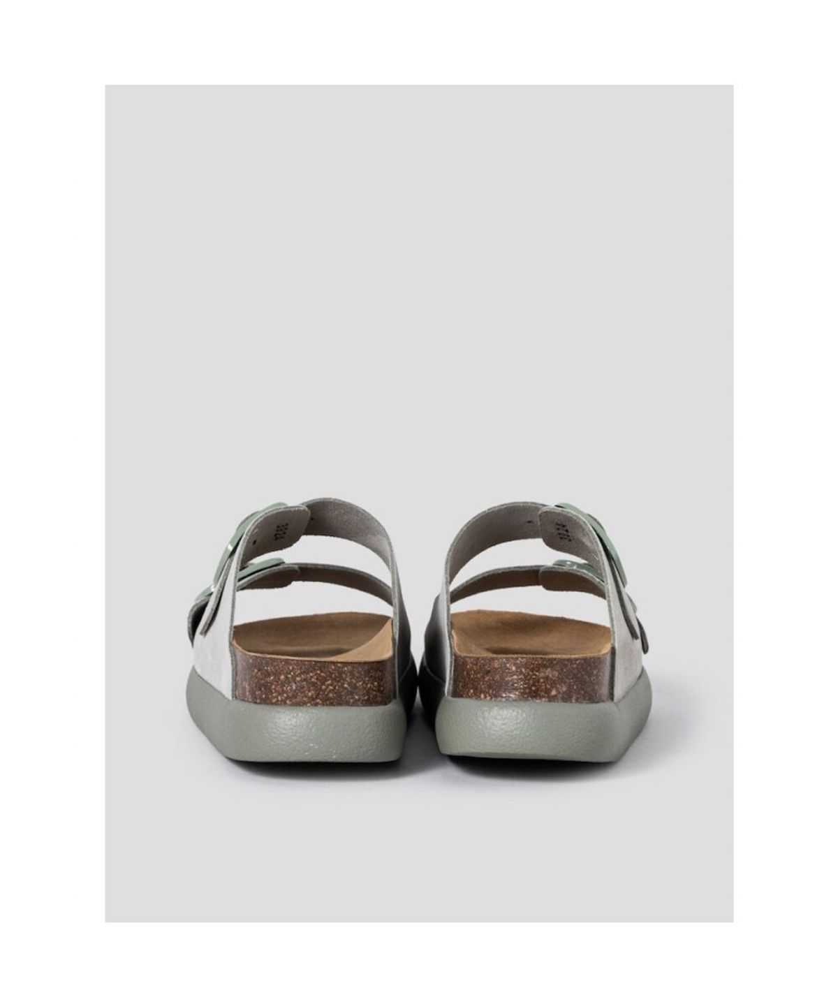 숄(SCHOLL) (WOMEN) 코르크 투스트랩 청키솔 샌들  그린 (HH54K2C12M)