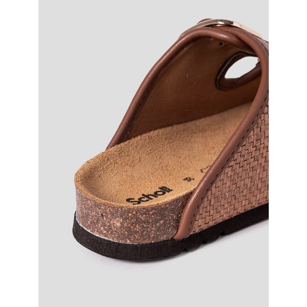 숄(SCHOLL) (WOMEN) 코르크 투스트랩 라피아 샌들  브릭 (HH54K2C13C)