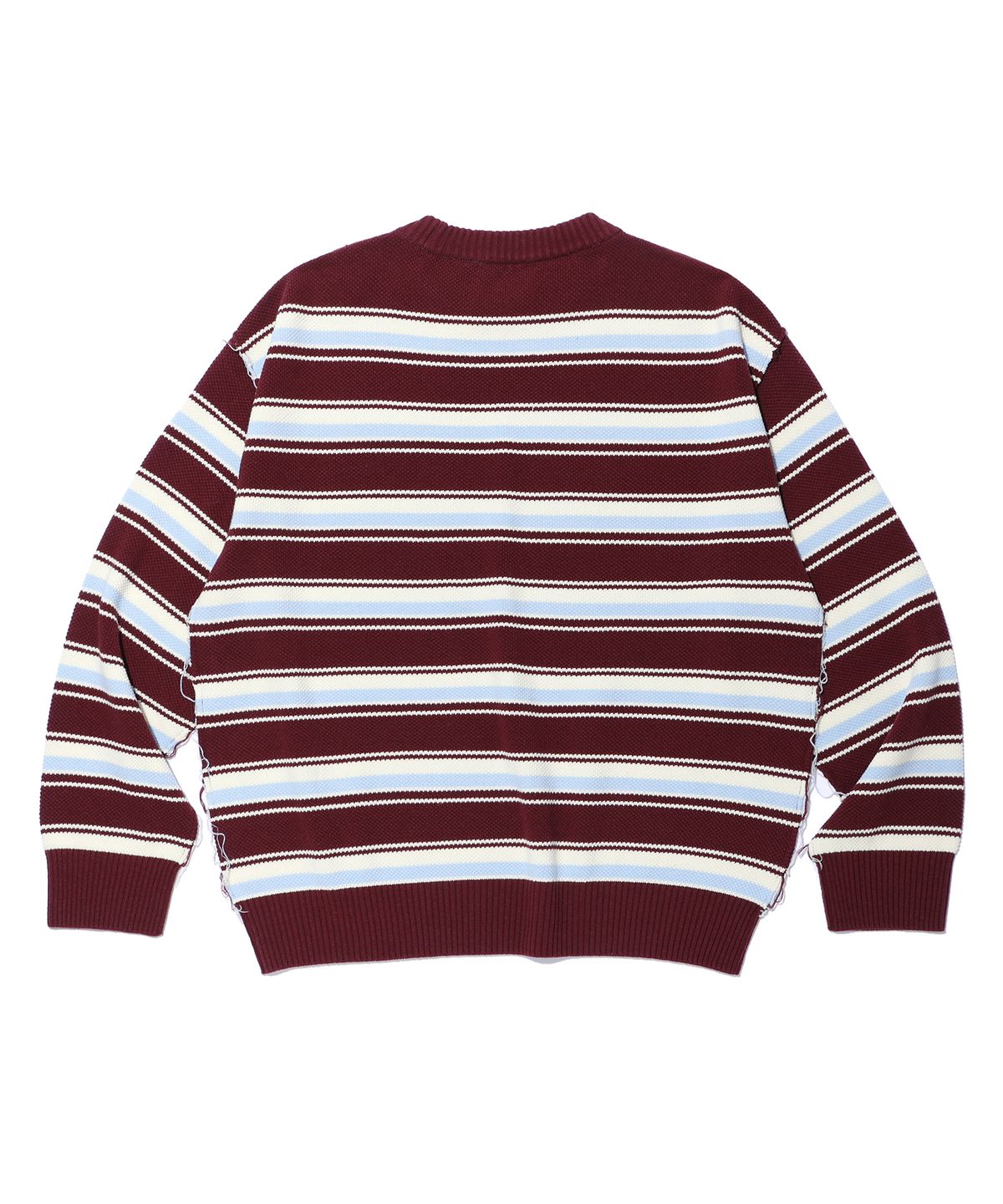 이에이(IEY) MULTI STRIPE KNIT Burgundy