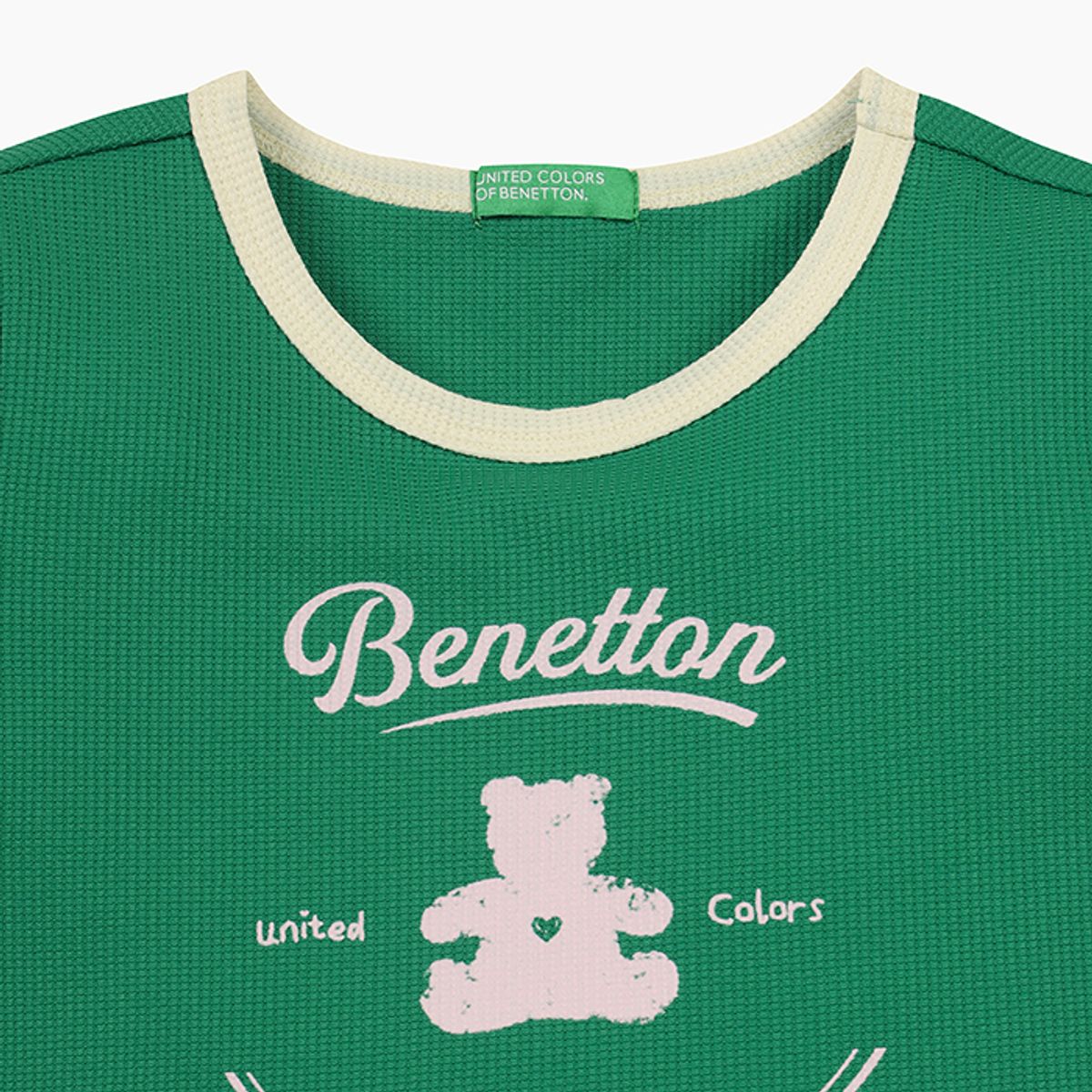 베네통키즈(BENETTONKIDS) 와플 플레어 원피스_QAOP20531GN