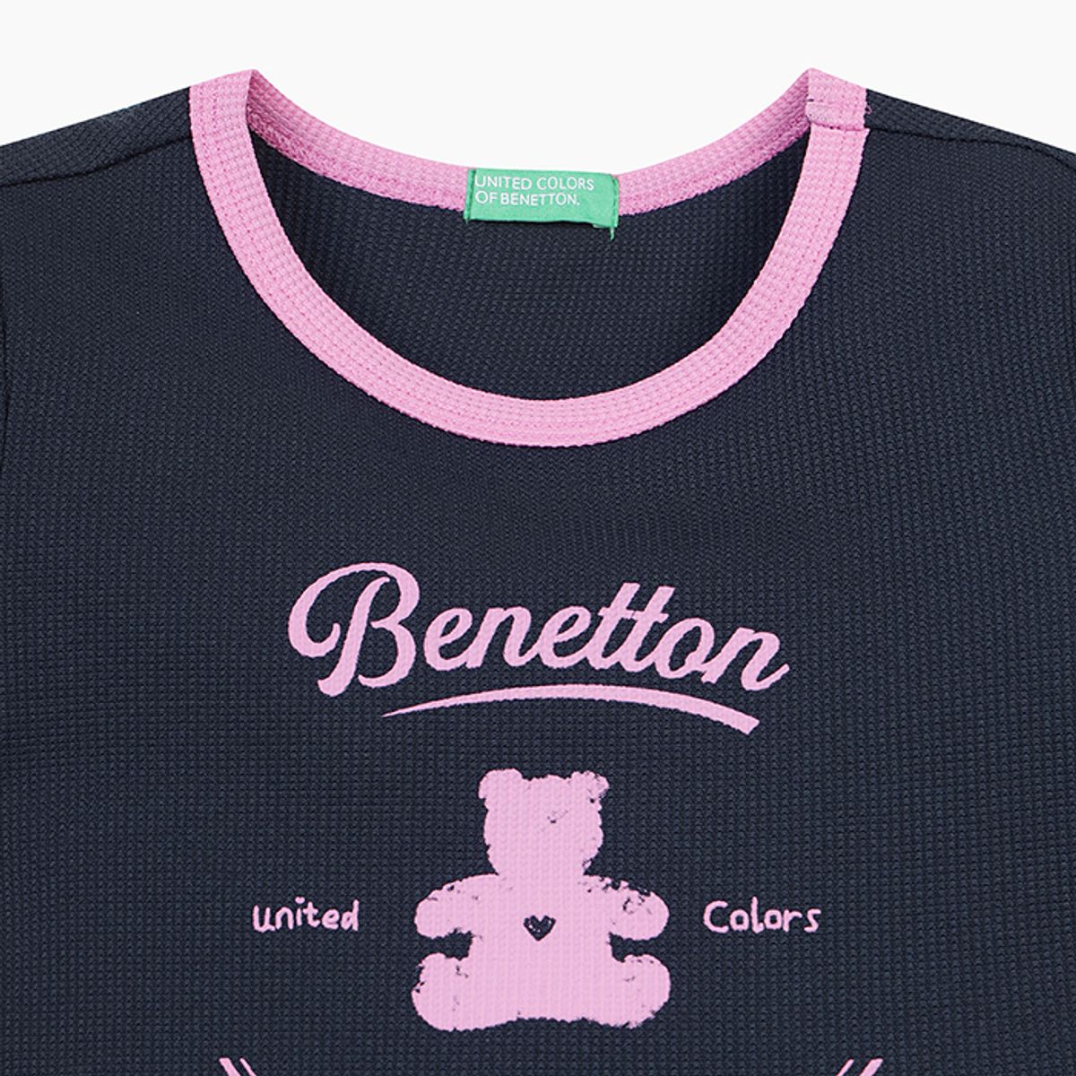 베네통키즈(BENETTONKIDS) 와플 플레어 원피스_QAOP20531NY