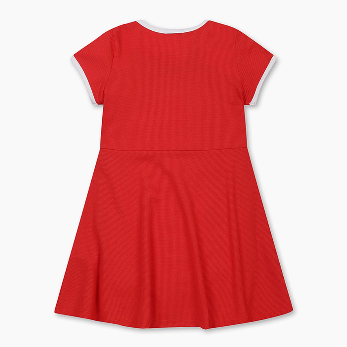 베네통키즈(BENETTONKIDS) 와플 플레어 원피스_QAOP20531RD