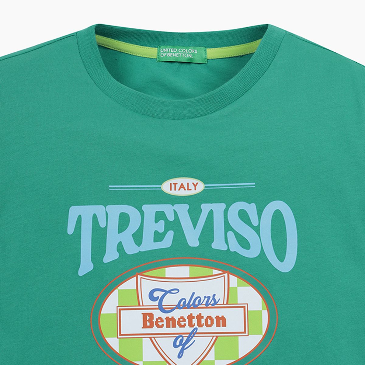 베네통키즈(BENETTONKIDS) 그래픽 반소매 티셔츠_QATS12531GN