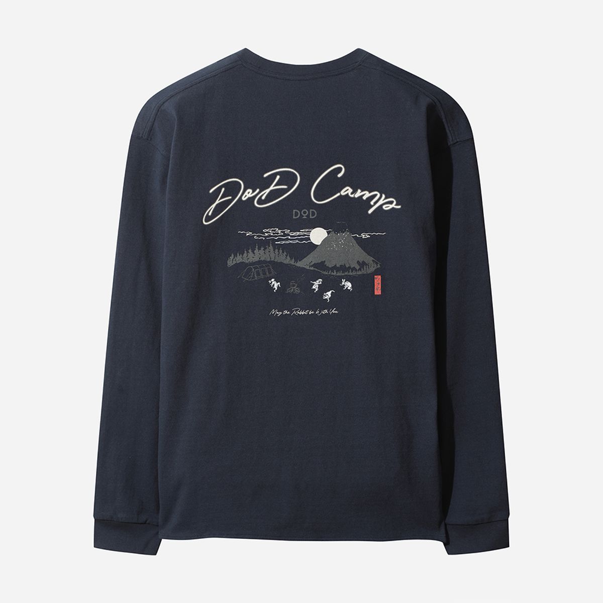 디오디(DOD) 캠핑토끼 그래픽 긴팔 티셔츠 (NAVY)