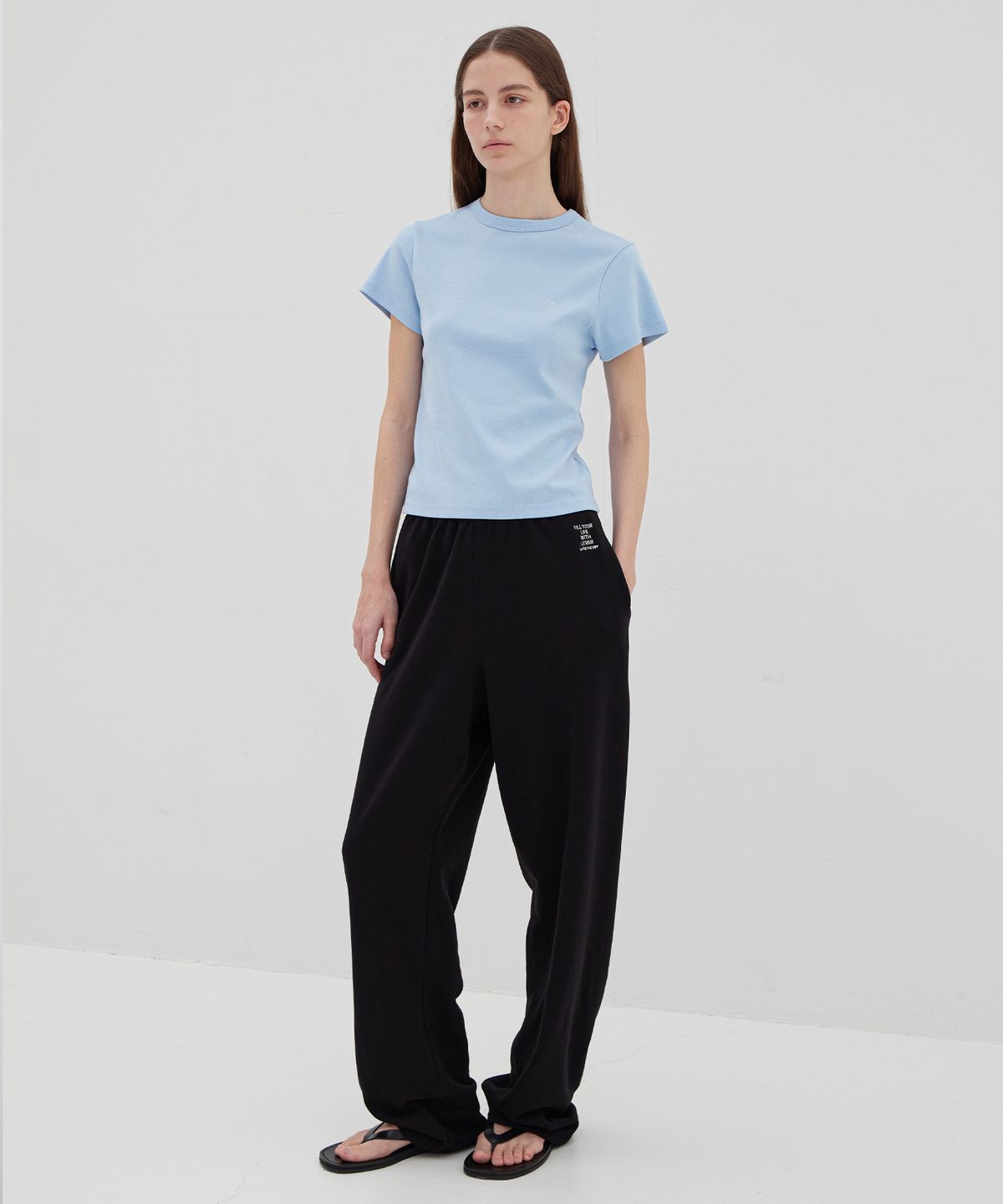 르바(LEVAR) De Base Cotton T-shirt - Sky Blue
