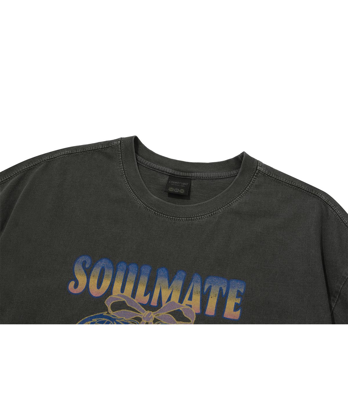 꼼파뇨(CPGN STUDIO) SoulMate 피그먼트 반팔티 스모크블랙