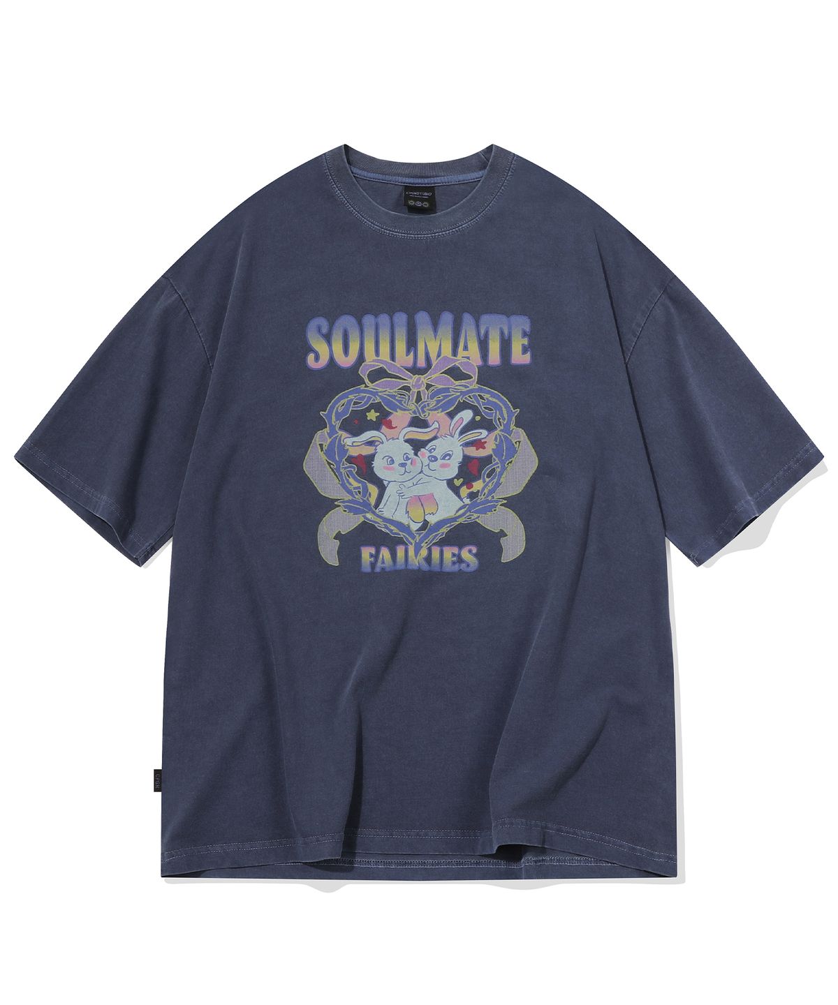 꼼파뇨(CPGN STUDIO) SoulMate 피그먼트 반팔티 다크블루