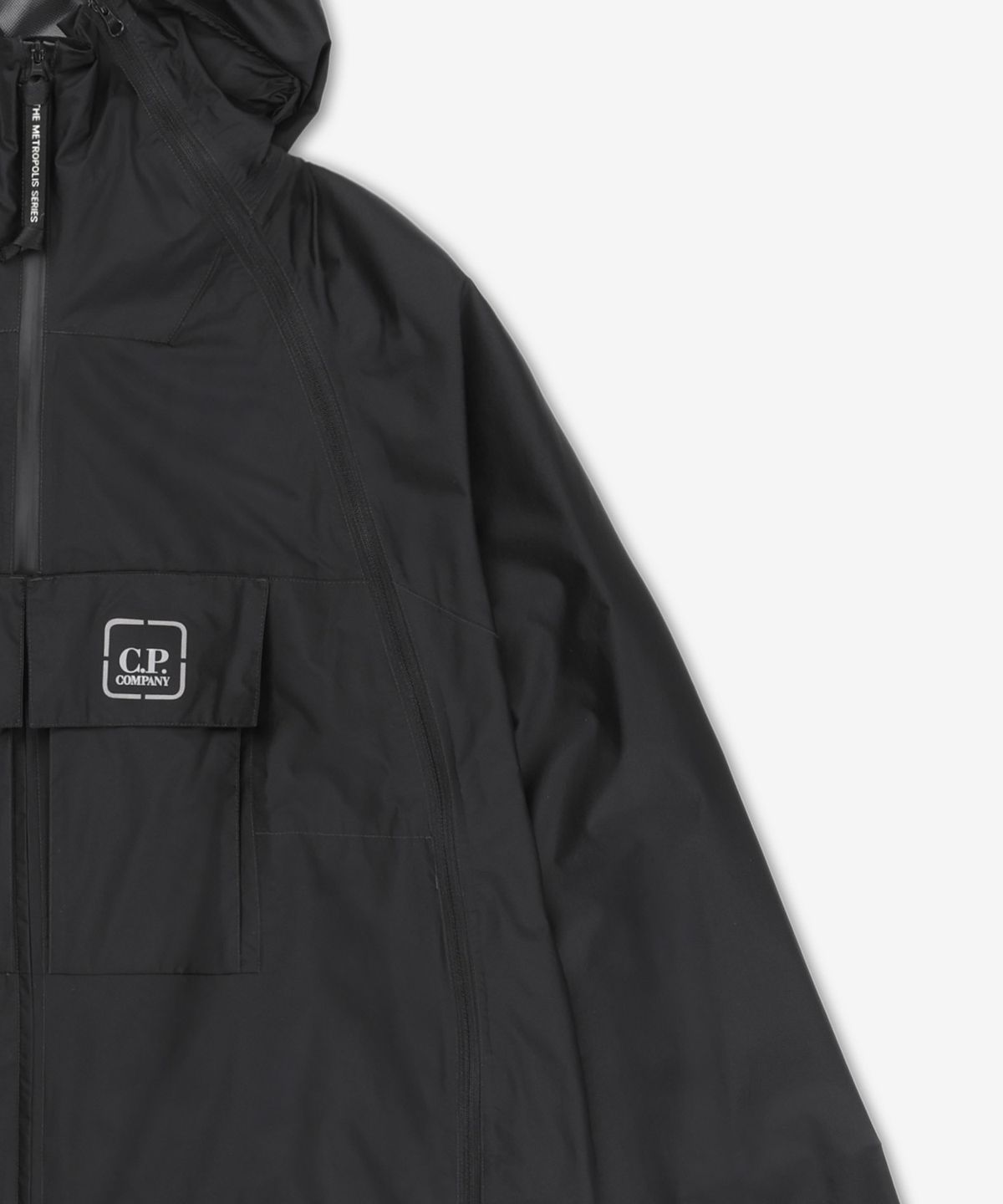 씨피 컴퍼니(CP Company) 매트로폴리스 퍼텍스 패커블 블룸 후드 재킷 - 블랙 / 18CLOW005A110033A999