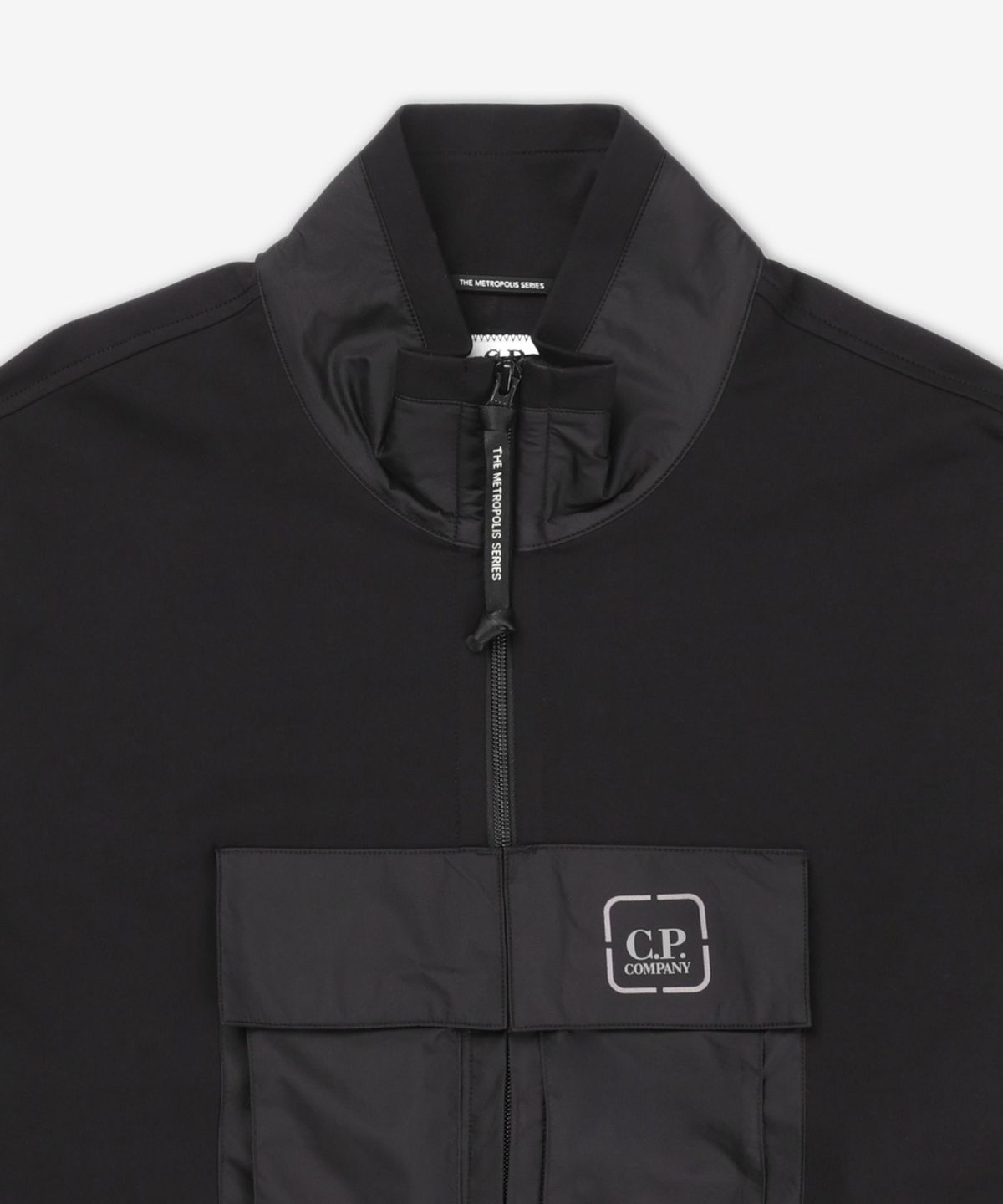 씨피 컴퍼니(CP Company) 메트로폴리스 오픈 스웻 재킷 - 블랙 / 18CLSS012A006452M999