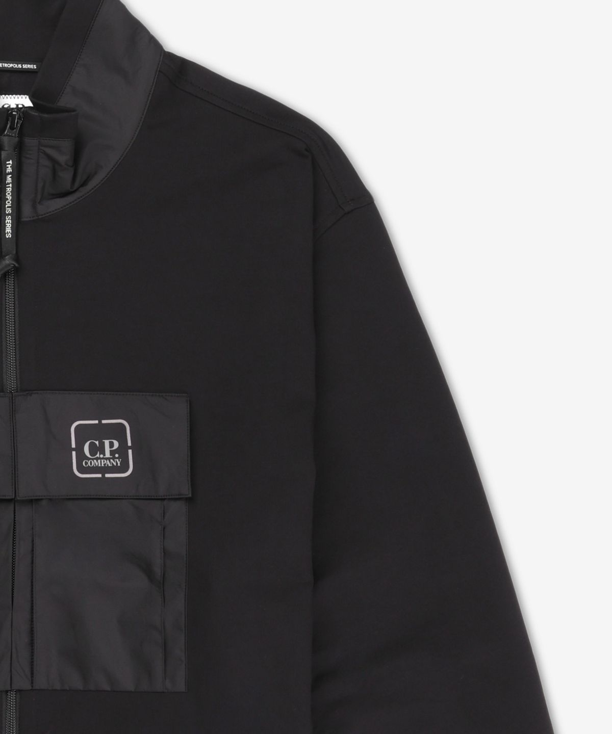 씨피 컴퍼니(CP Company) 메트로폴리스 오픈 스웻 재킷 - 블랙 / 18CLSS012A006452M999