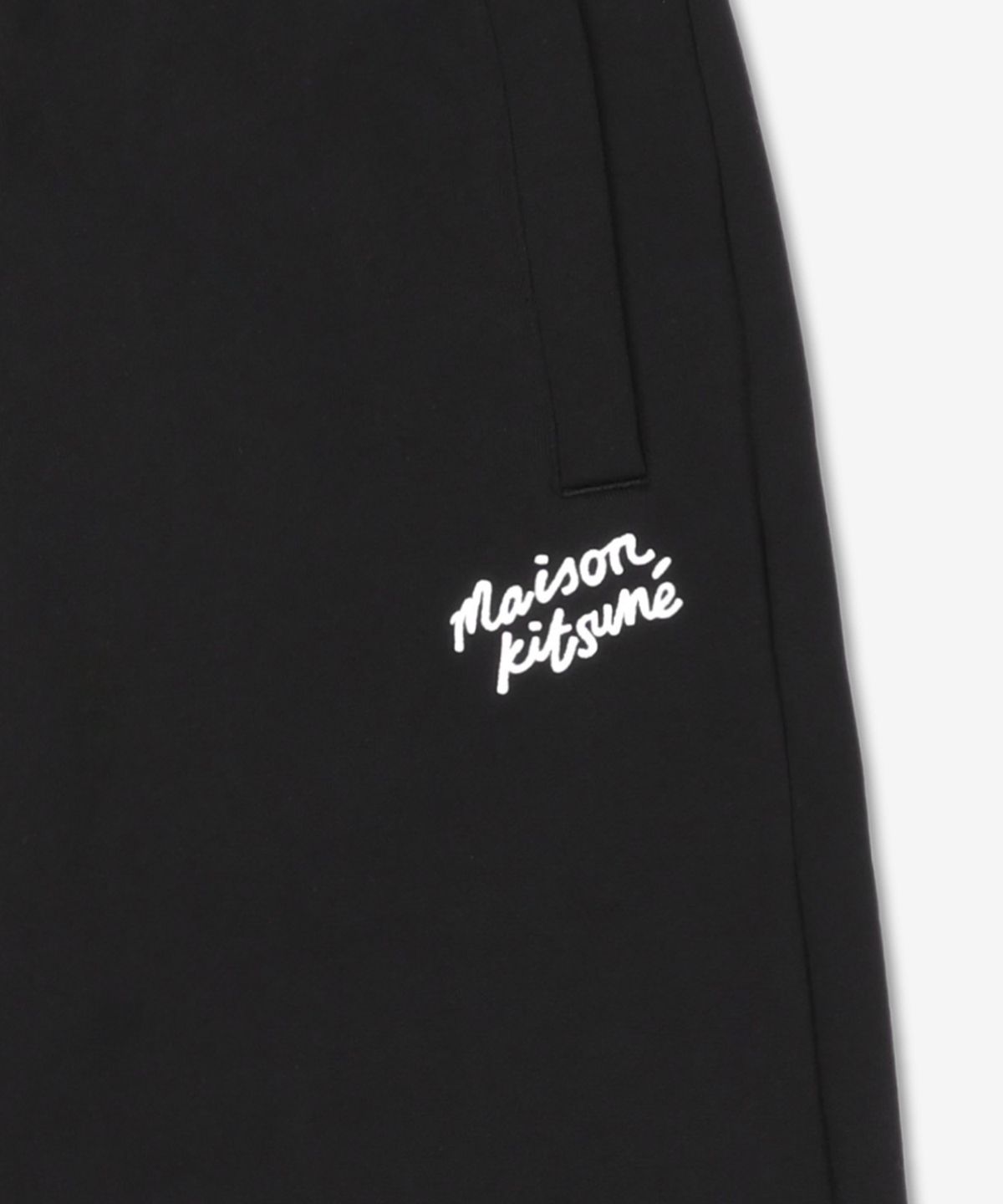 메종 키츠네(MAISON KITSUNE) 핸드라이팅 컴포트 조거 팬츠 - 블랙 / NM01124KM0321O197