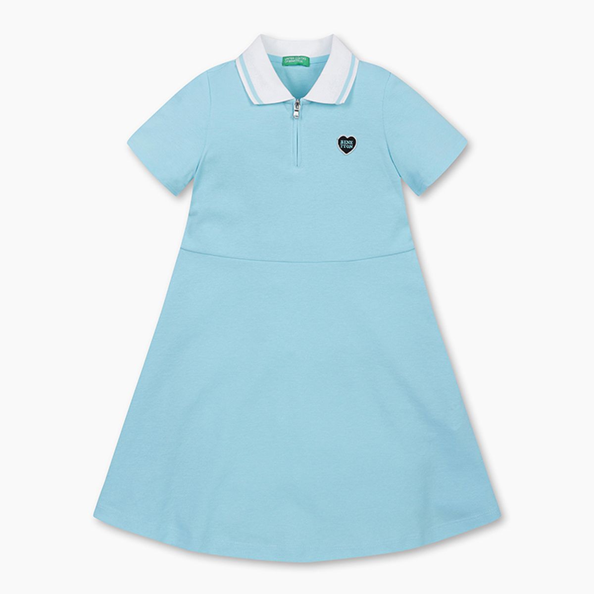 베네통키즈(BENETTONKIDS) 집업 피케 원피스_QAOP18531MT