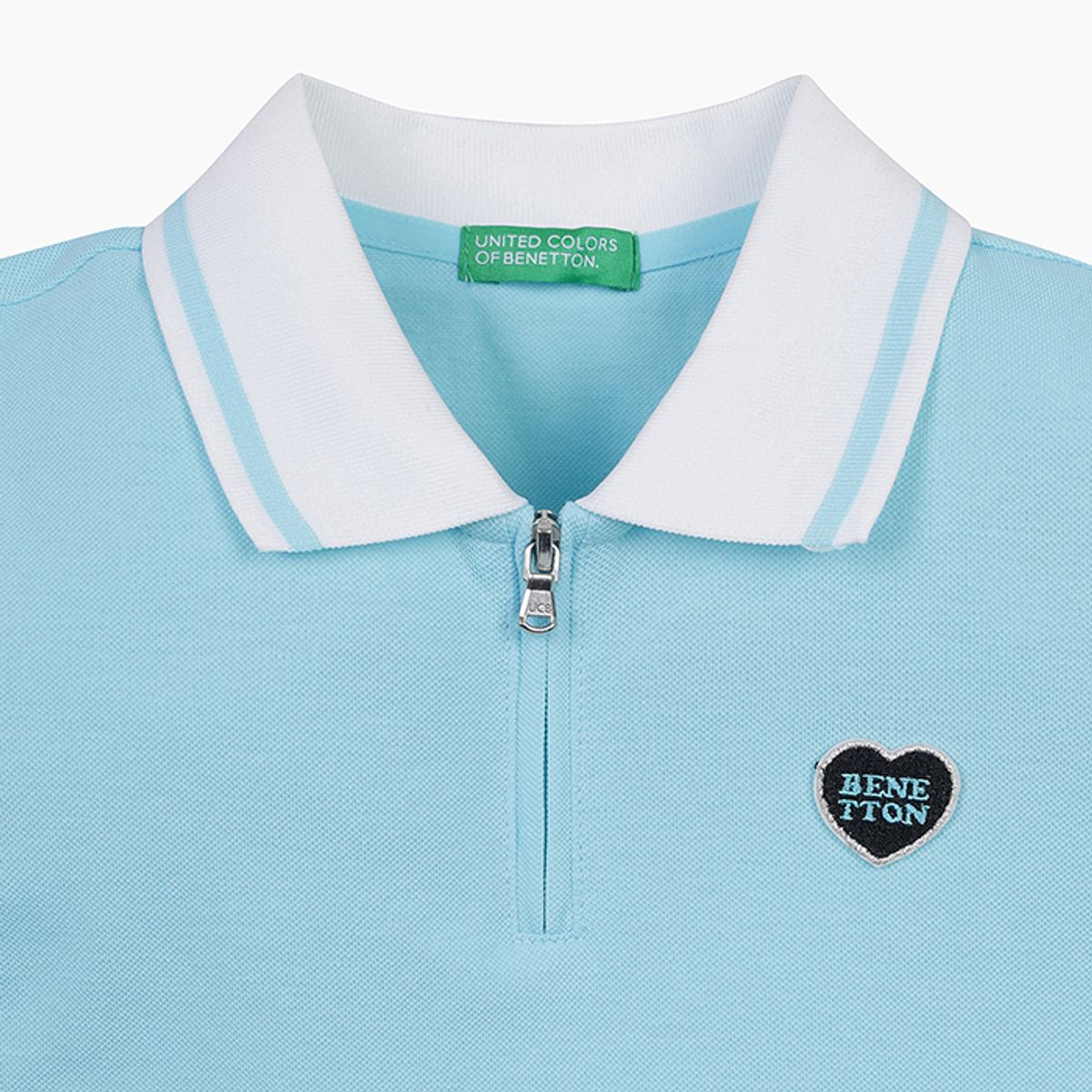 베네통키즈(BENETTONKIDS) 집업 피케 원피스_QAOP18531MT