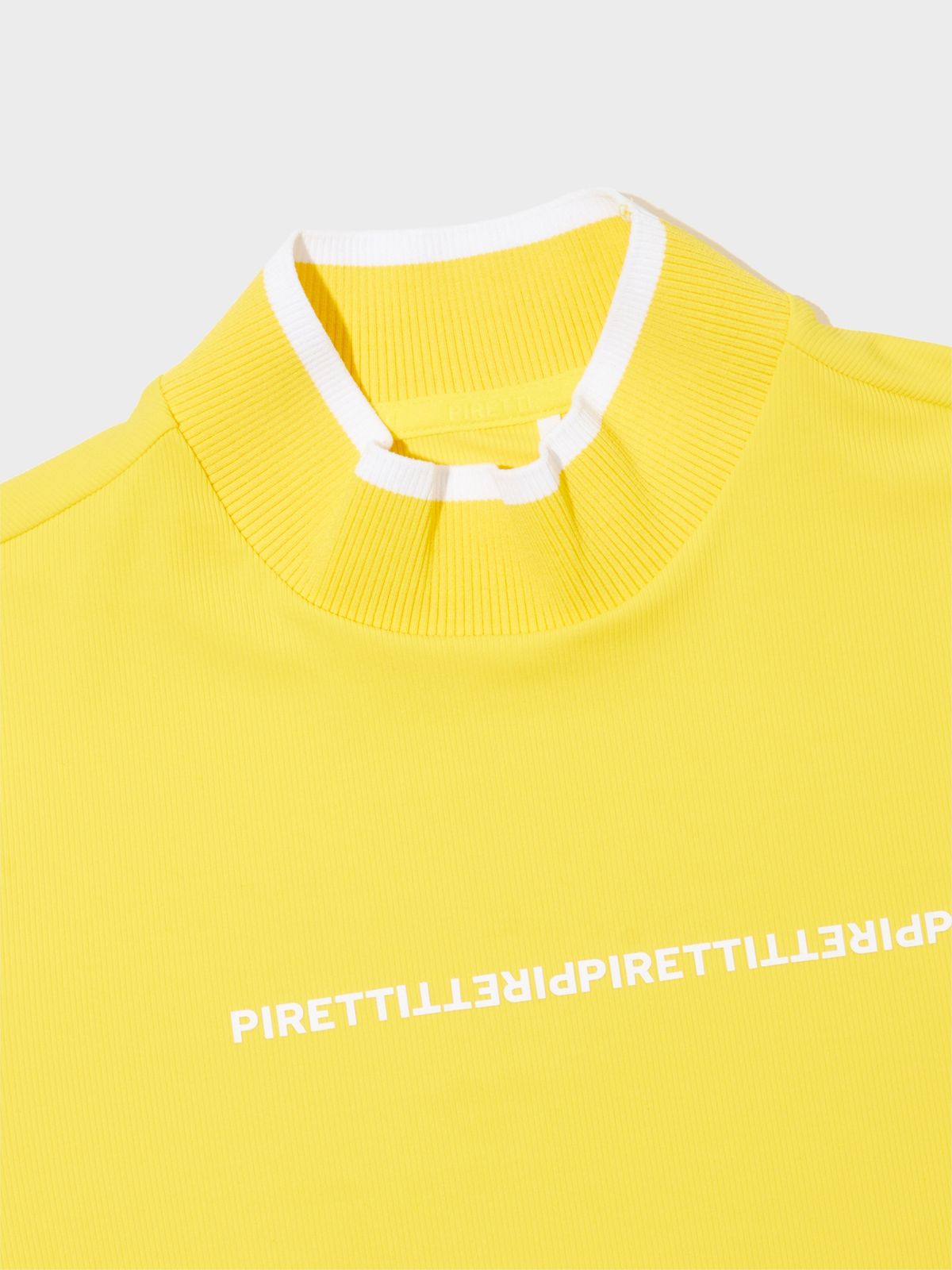 피레티(PIRETTI) 사보나 모크넥 티셔츠 W_Yellow