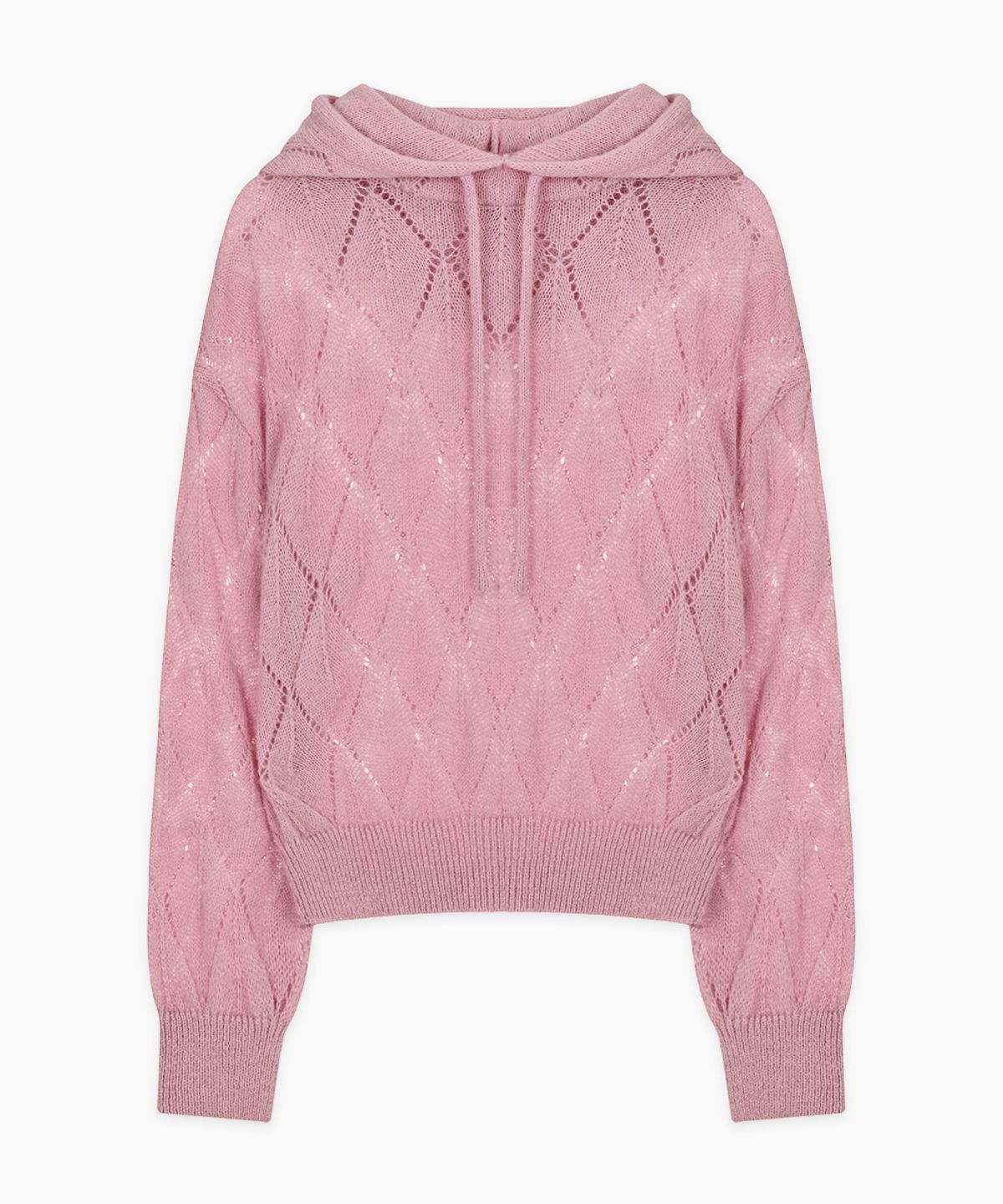 시눈(SINOON) Diamond Hooded Knit (Lavender)