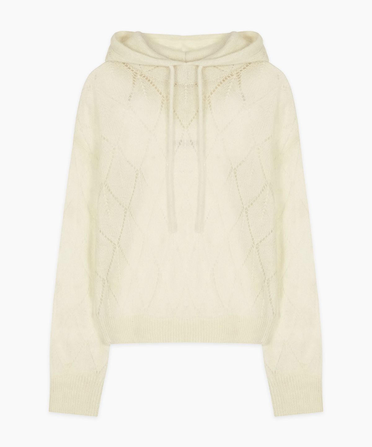 시눈(SINOON) Diamond Hooded Knit (Ivory)