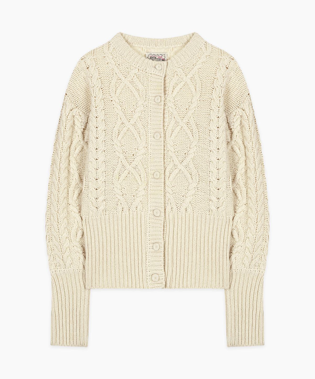 시눈(SINOON) [태연 착용] Twisted Puff Cardigan (Cream)