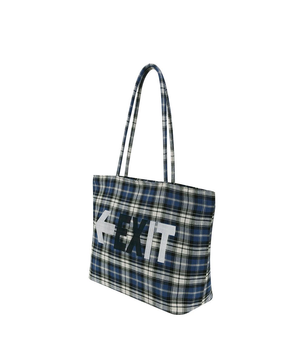 送料・関税込●GRAILZ● 25SS CHECKERED TOTE BAG MUSINSA公式 | GRAILZ CHECKERED TOTE BAG [BLUE]