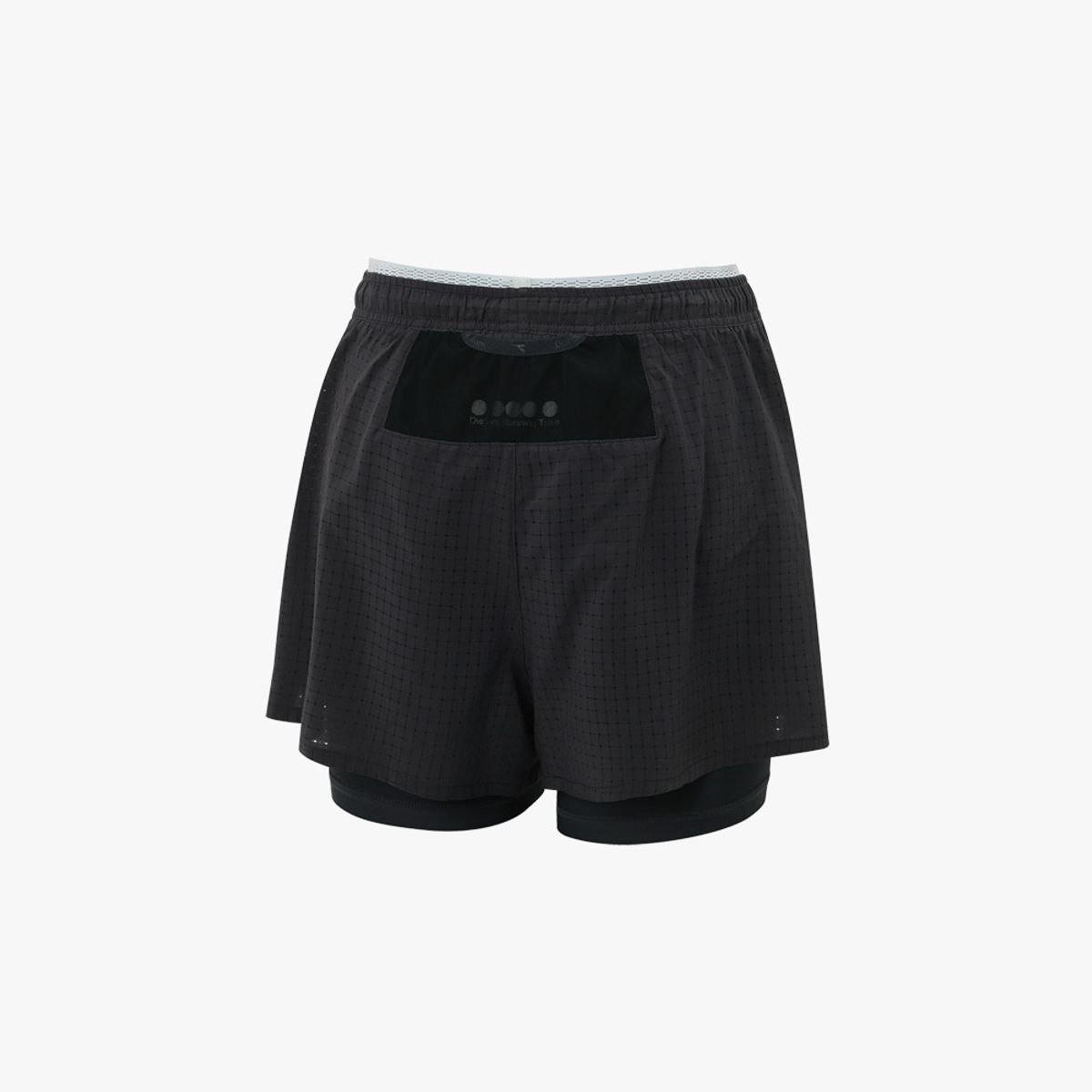 디아도라(diadora) 2 in 1 퍼포먼스 러닝 4인치 쇼츠 우먼 DARK GREY