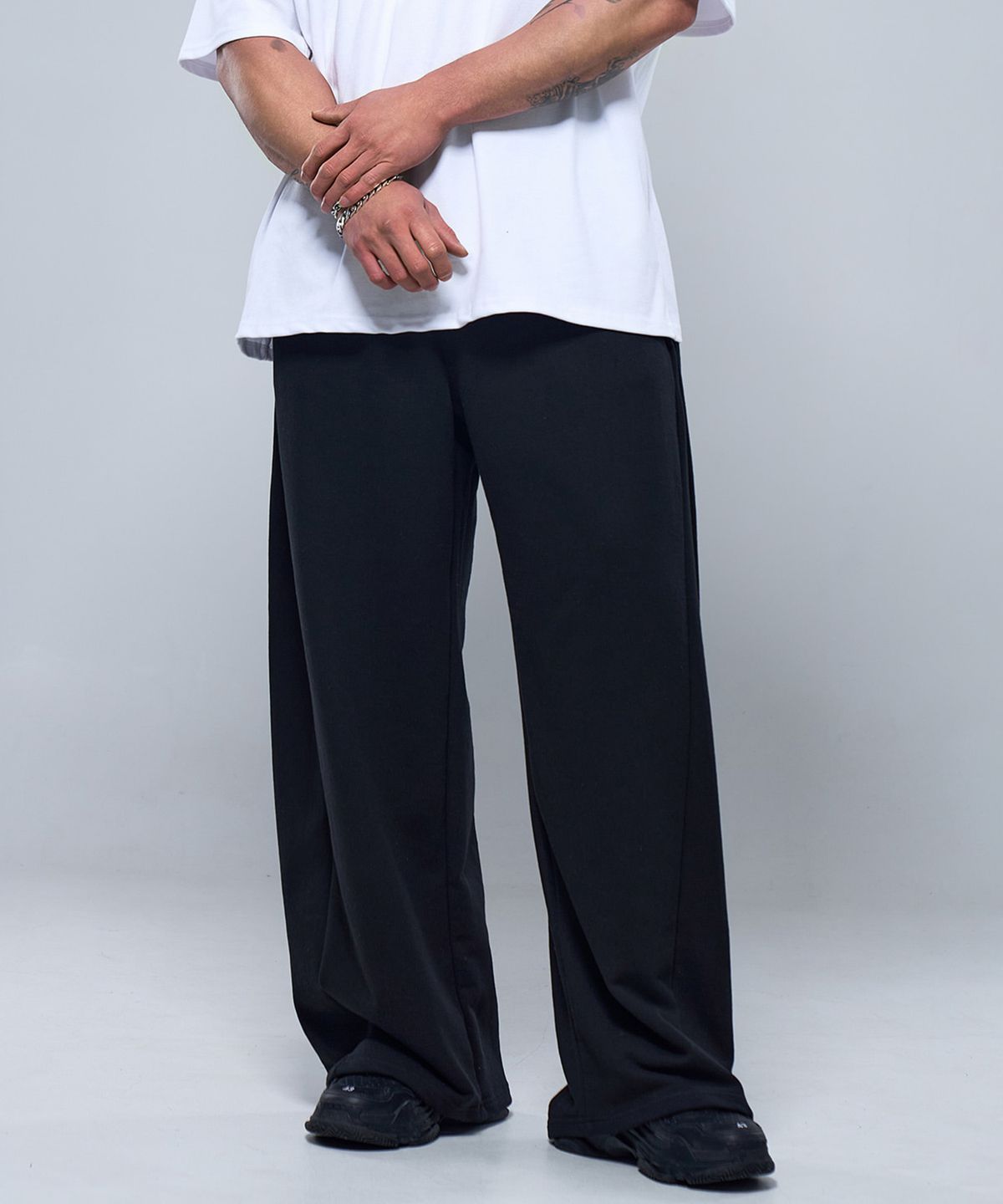 피지컬가먼츠(PHYSICAL GARMENTS) P2500 사이드 핀턱 와이드팬츠  [3 COLOR]