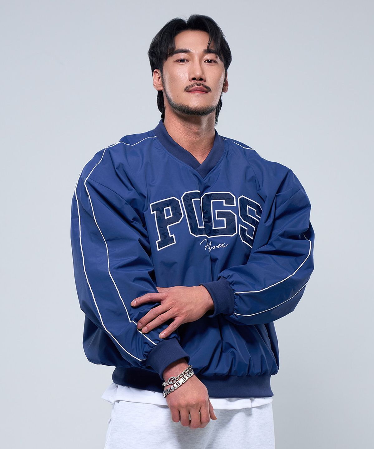 피지컬가먼츠(PHYSICAL GARMENTS) P2519 PCGS 브이넥 웜업 져지  [2 COLOR]