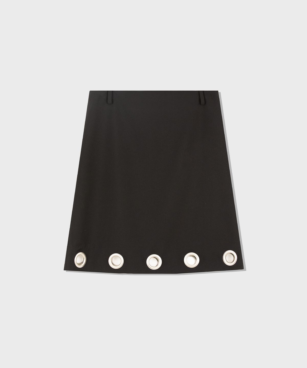 디망쉬(DIMANCHE) EYELET MIDI SKIRT (BLACK)
