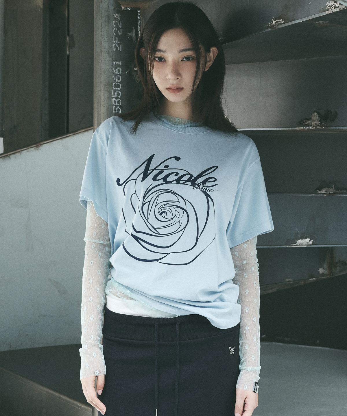 닉앤니콜(NICK&NICOLE) MASH FLOWER PATTERN TOP_MINT