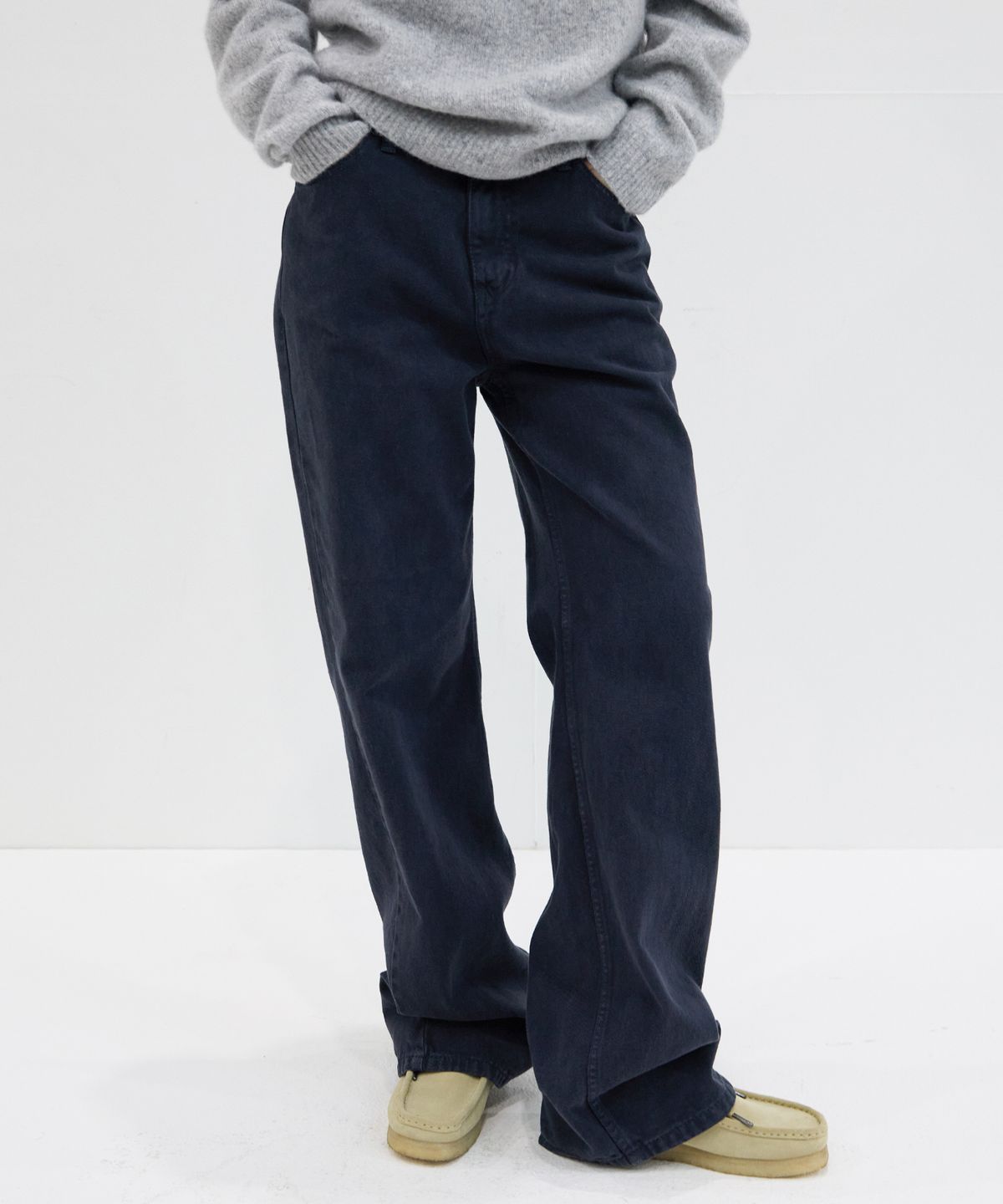 르바(LEVAR) Relaxed Fit Denim - Stone Navy