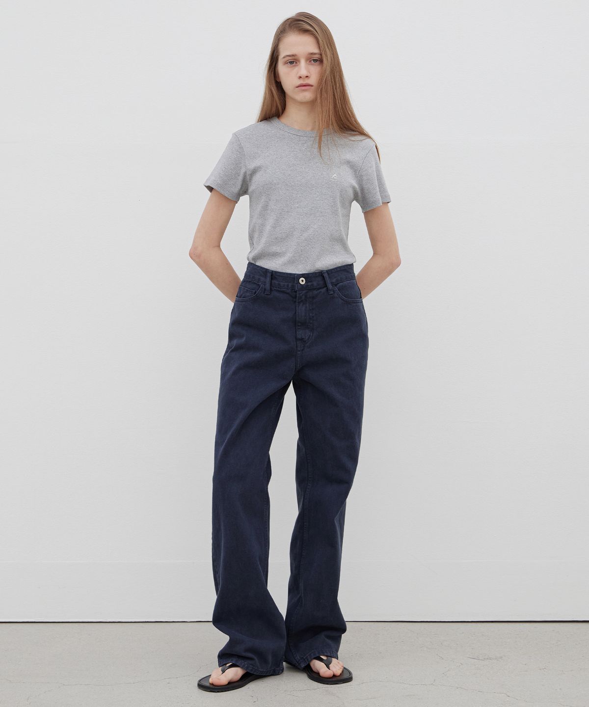 르바(LEVAR) Relaxed Fit Denim - Stone Navy