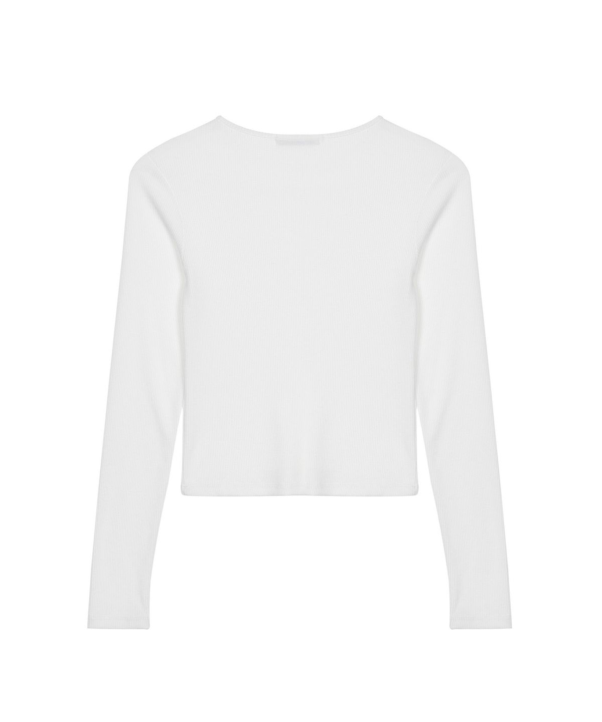 닉앤니콜(NICK&NICOLE) RIBBED SEMI CROP ROUND TOP_3 COLOR