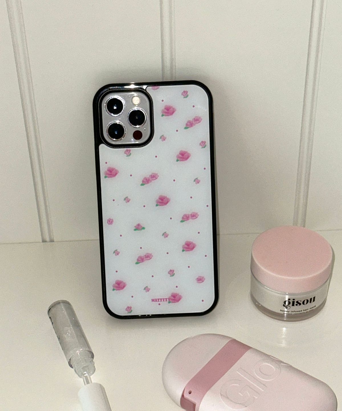 마찌(MAZZZZY) [Magsafe]Vintage Rose glass case