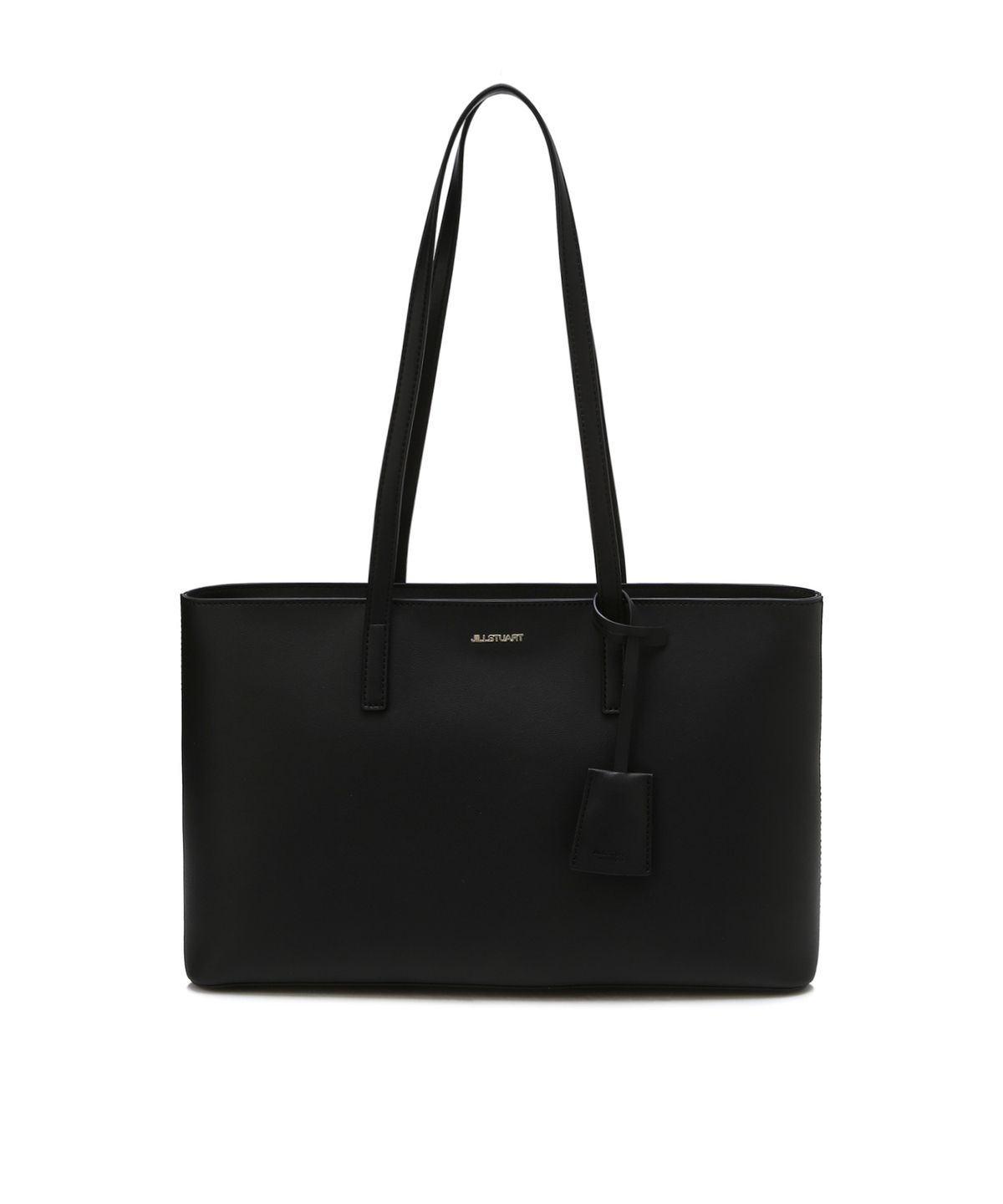 질스튜어트액세서리(JILLSTUART ACC) [시티에센셜] 로고 장식 블랙 비건레더 숄더백 (노트북수납가능)