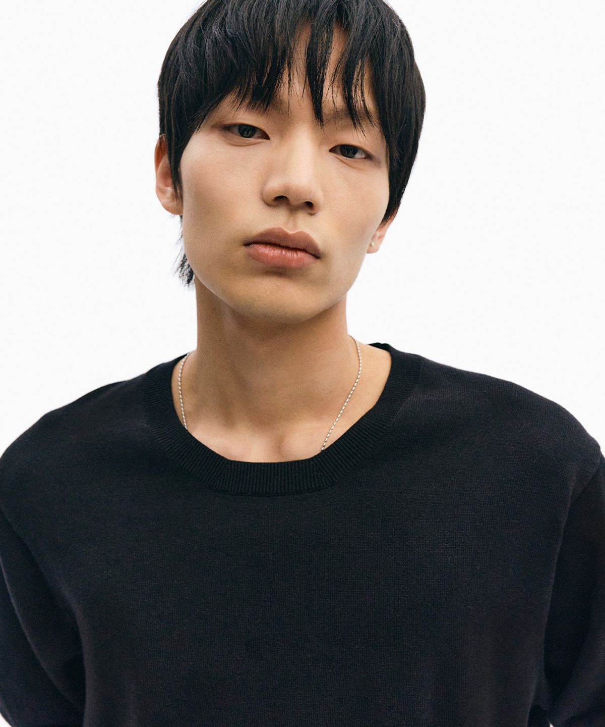 인템포무드(INTEMPOMOOD) 앵글 넥 싱글 풀오버 : 4컬러