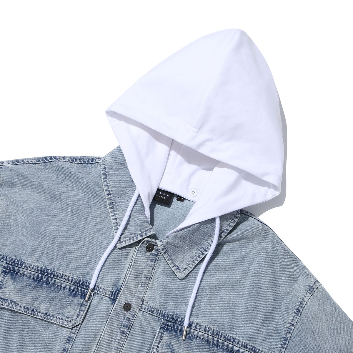 인터크루(INTERCREW) 스톤 워싱 데님 긴팔셔츠 블루 ITZ1YE31ABL