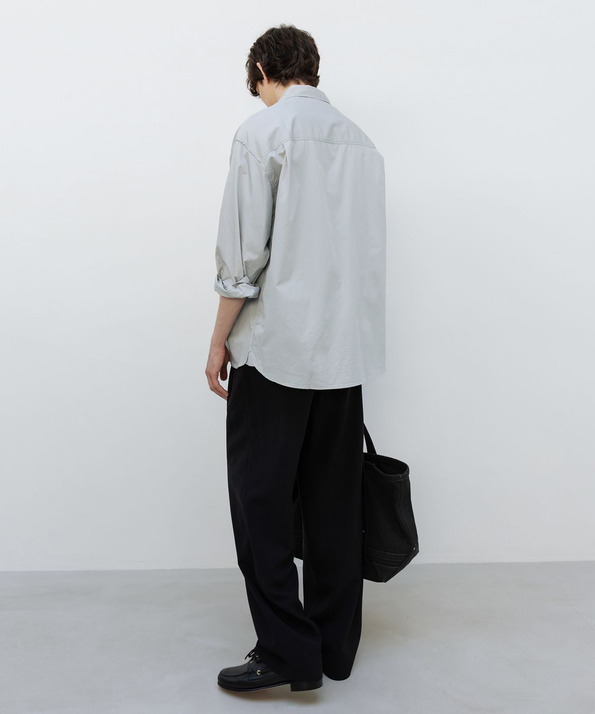 인사일런스(INSILENCE) 워시드 하이 덴시티 셔츠 DOVE GREY