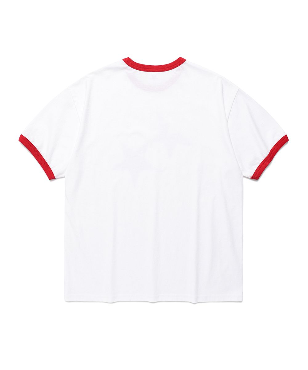MUSINSA | CAVISH TWIN STAR RINGER SS TEE WHITE(CV2FMUT549A)