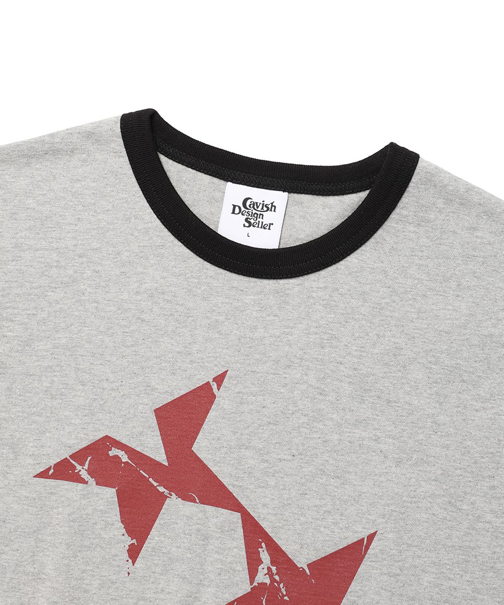 Tシャツ・カットソー [CAVISH] TWIN STAR RINGER SS TEE (4 COLOR) TWIN STAR RINGER SS TEE BLACK(CV2FMUT549A) - cavish | 60