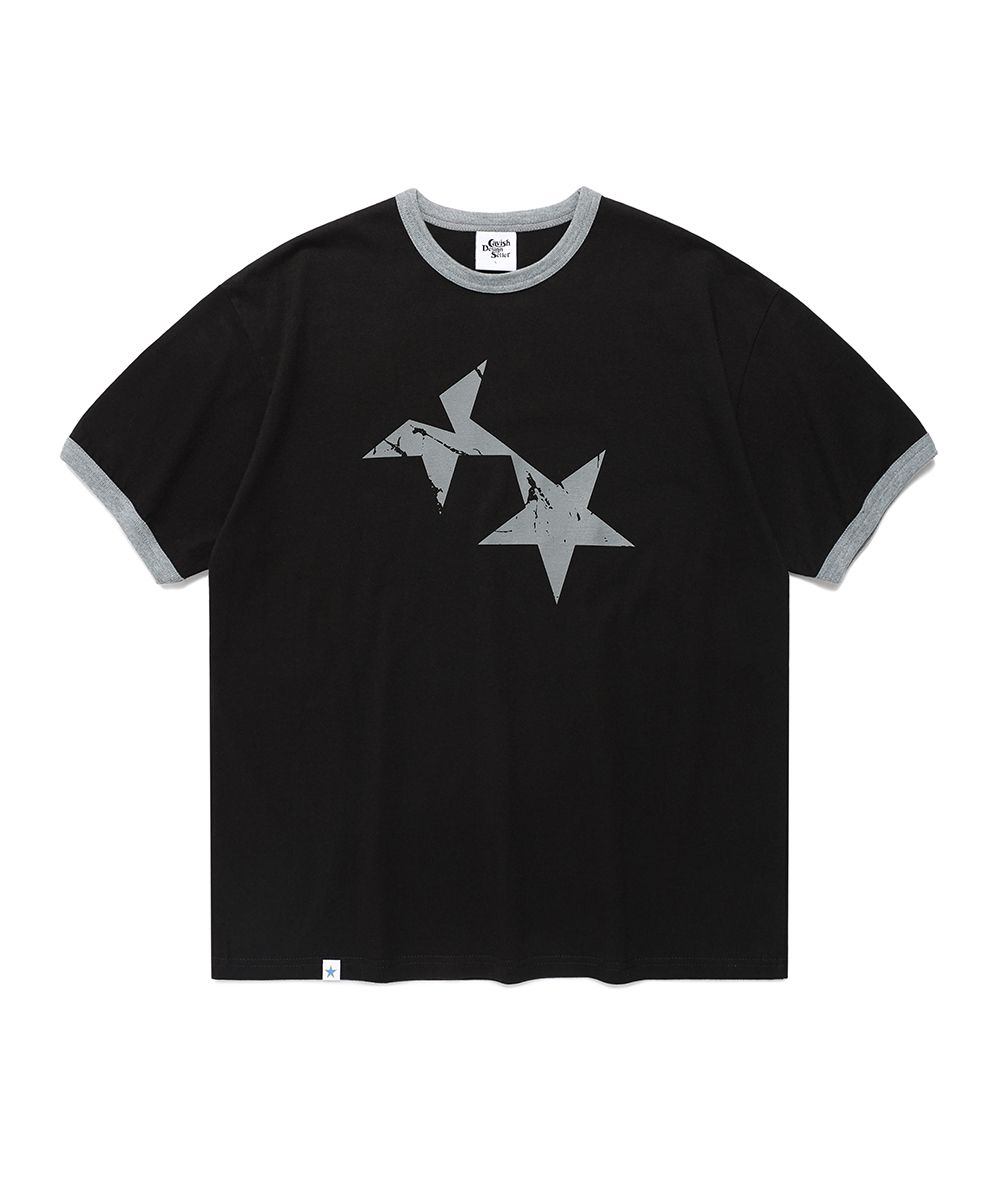 Tシャツ・カットソー [CAVISH] TWIN STAR RINGER SS TEE (4 COLOR) MUSINSA公式 | CAVISH TWIN STAR RINGER SS TEE BLACK(CV2FMUT549A)
