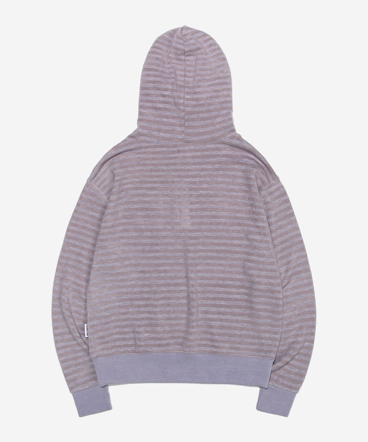 키지코(KIJIKO) ke302-Stripe Knit Hoodie Purple
