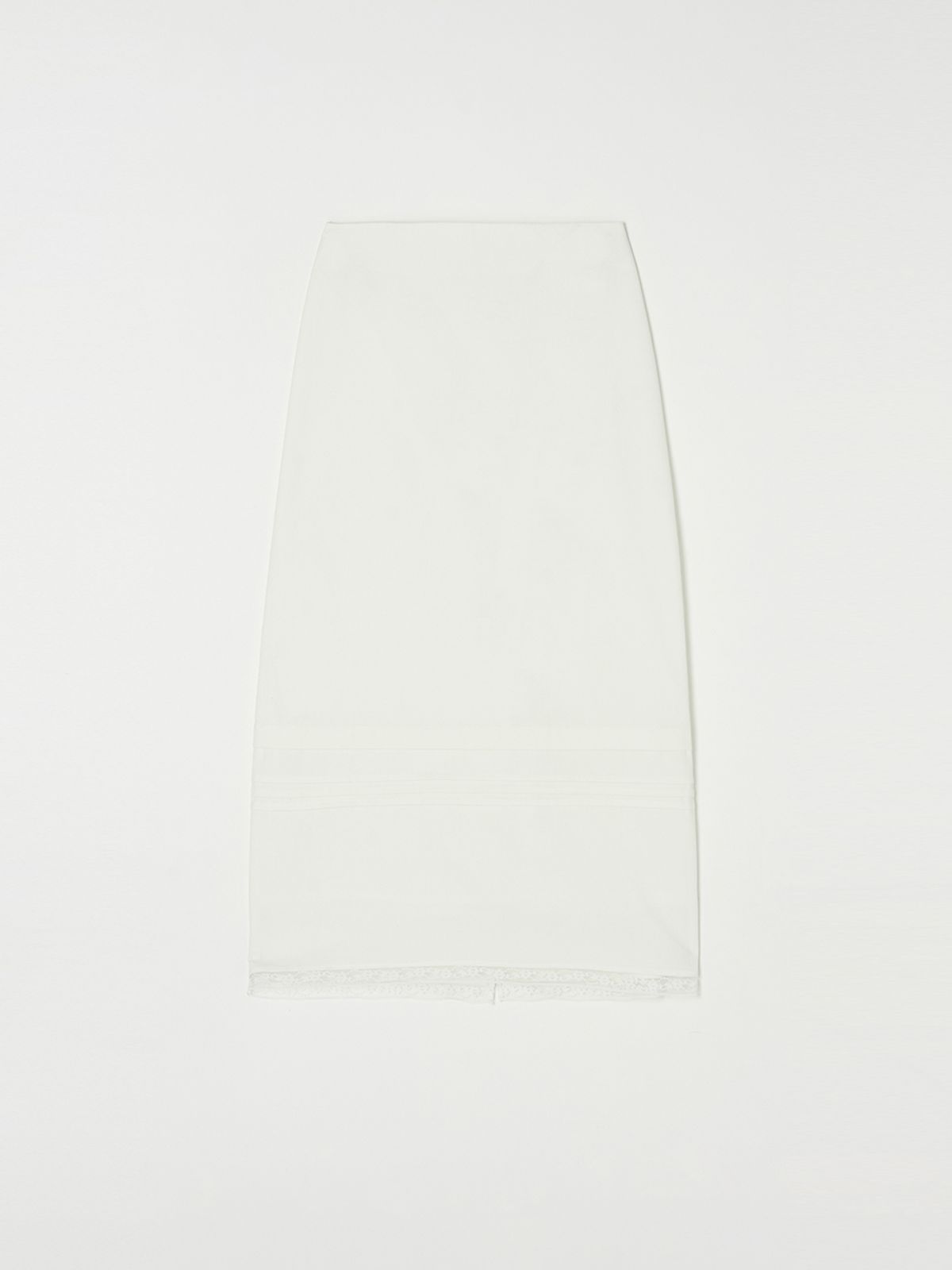 비뮤즈맨션(BEMUSE MANSION) Pintuck lace H-line skirt - Off white