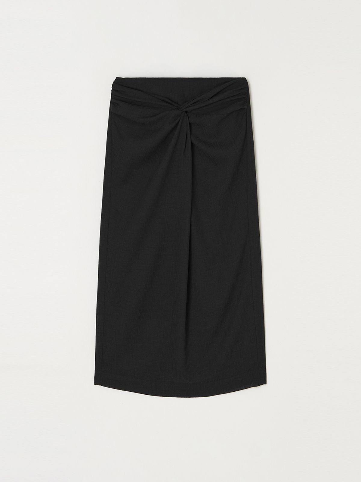 비뮤즈맨션(BEMUSE MANSION) Twist point skirt - Black