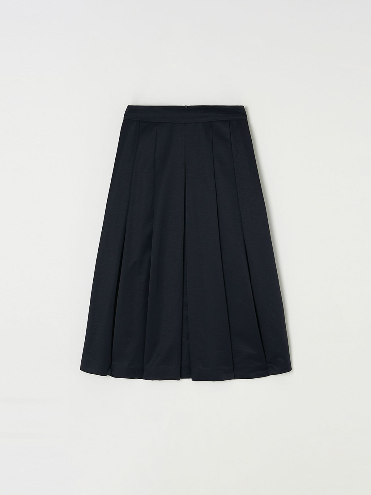 비뮤즈맨션(BEMUSE MANSION) Satin tuck flare skirt - Navy
