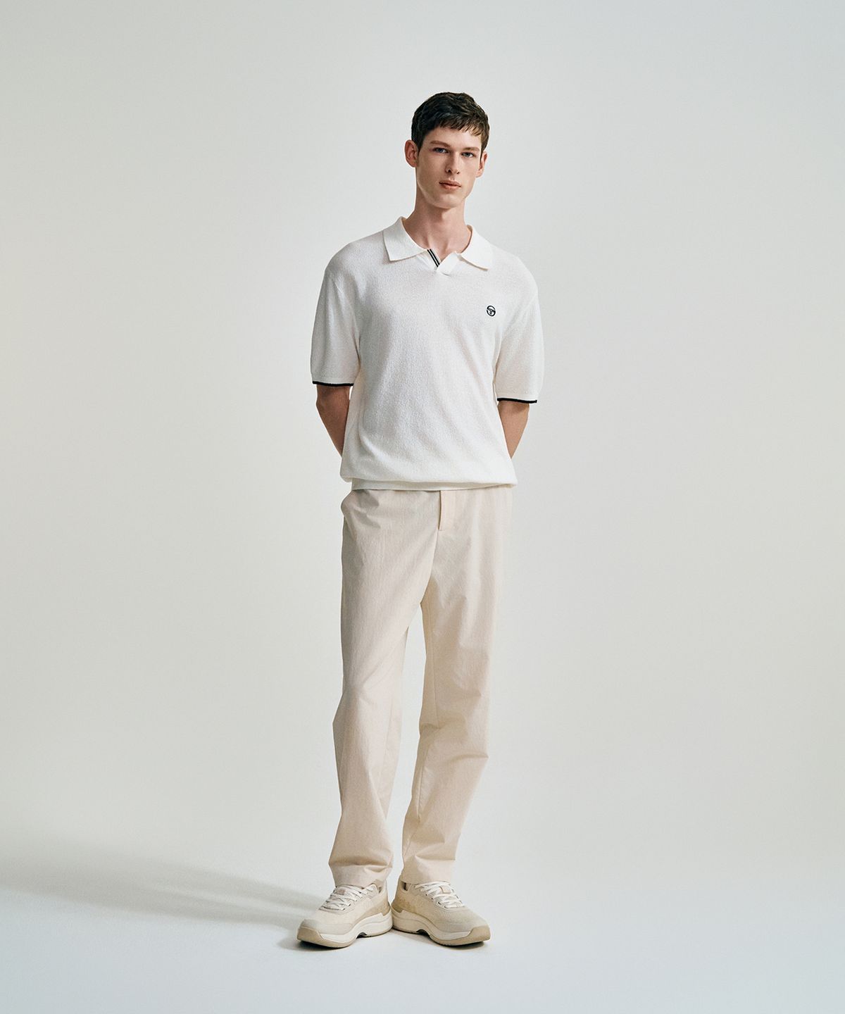 세르지오 타키니(SERGIO TACCHINI) M 코튼라이크 우븐 컴포트핏 팬츠 (Ivory)