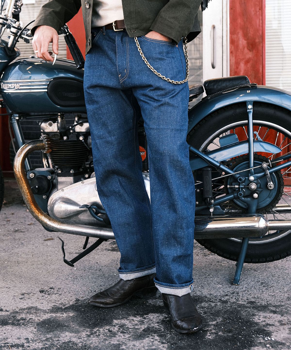 비디알(VDR) 100 WESTERNER SELVAGE DENIM [Blue]