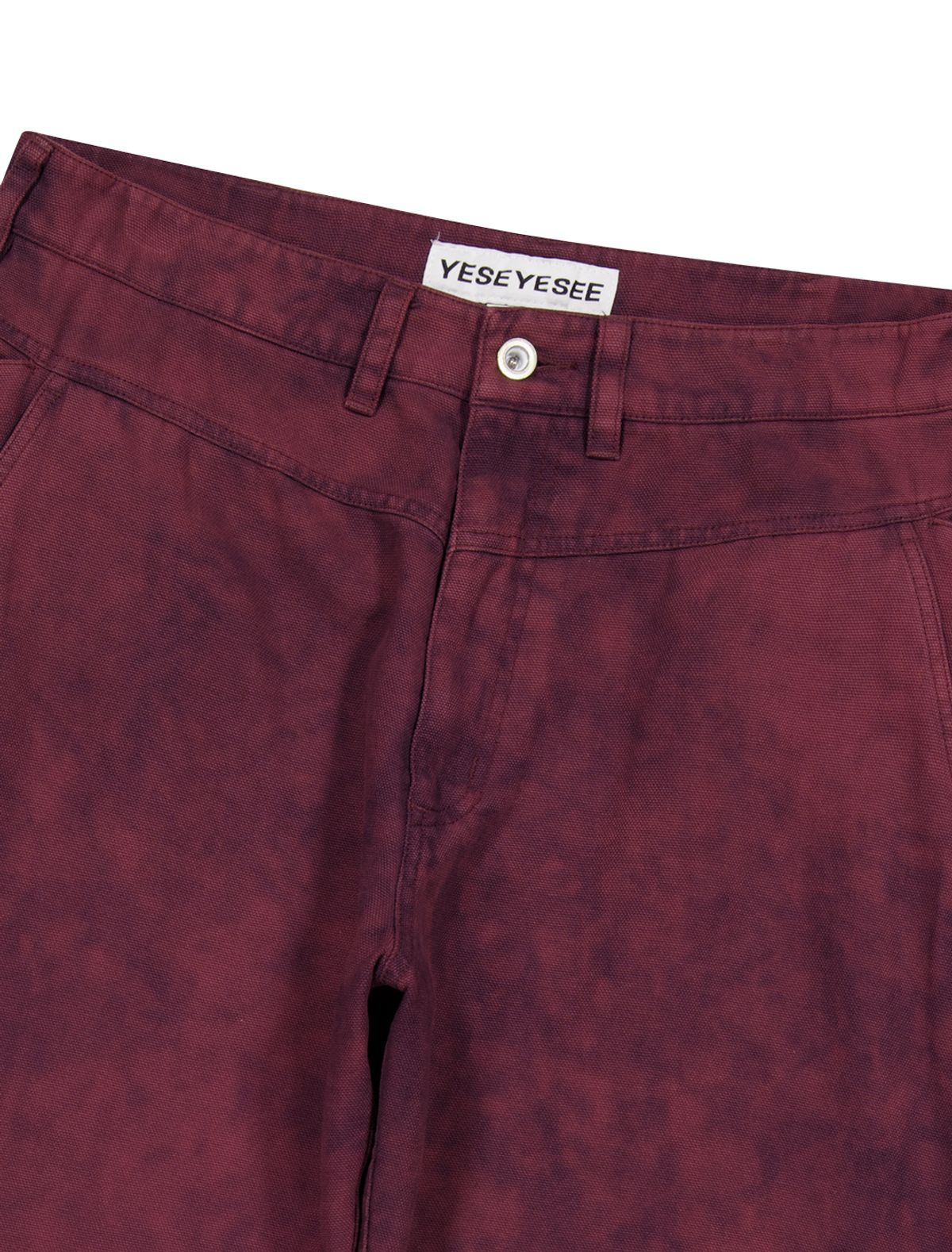 예스아이씨(YESEYESEE) Dyed Canvas Ramble Pants Wine