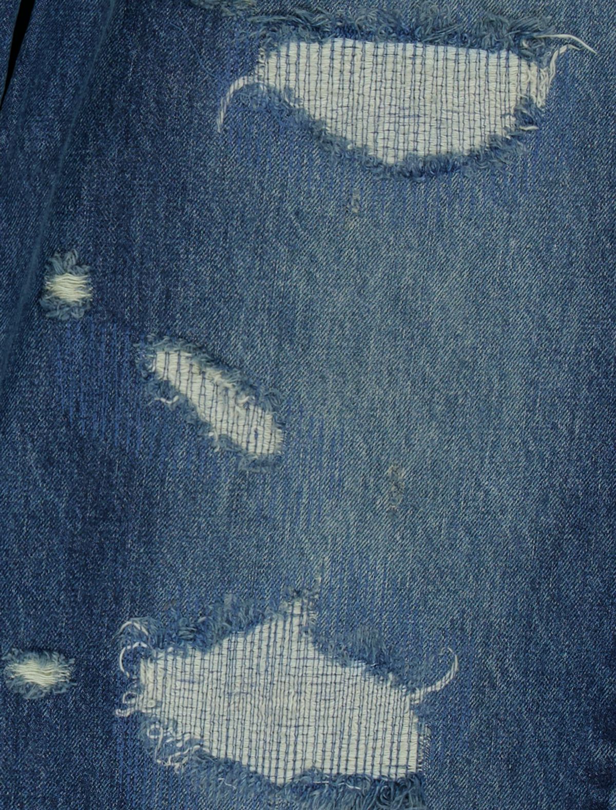 예스아이씨(YESEYESEE) Distressed 5 Pockets Denim Pants Medium Indigo